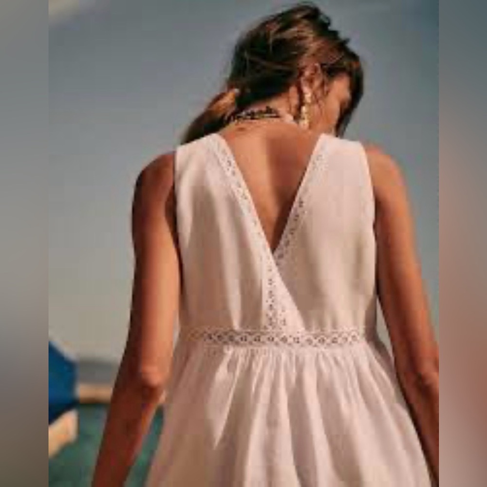 Sézane Zarri Midi Dress White FR34 - Picture 5 of 10